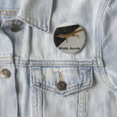 Badge Rond 5 Cm Watts d'Anole de bouton de reptile (En situation)