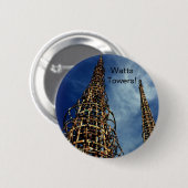 Badge Rond 5 Cm Watts de tours, Los Angeles (Devant & derrière)