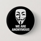 Badge Rond 5 Cm We are Anonymous. (Devant)