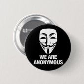 Badge Rond 5 Cm We are Anonymous. (Devant & derrière)