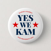 Badge Rond 5 Cm We Kam Kamala Harris Président (Devant)