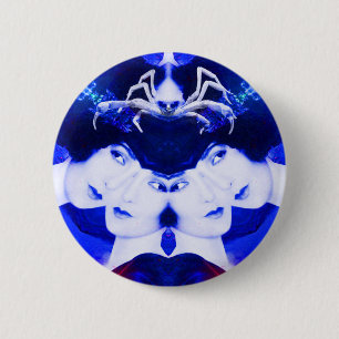 Badge Rond 5 Cm Web Araignées