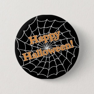Badge Rond 5 Cm Web heureux de Halloween
