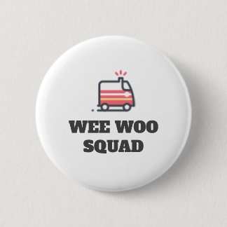 Badge Rond 5 Cm Wee Woo Squad, Ambulance