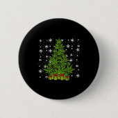 Badge Rond 5 Cm Weed Christmas Tree Funny Xmas T Men Women (Devant)