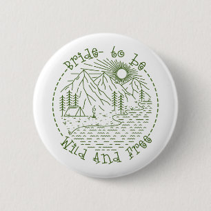 Badge Rond 5 Cm Week-end de camping pour l'enterrement de vie de j