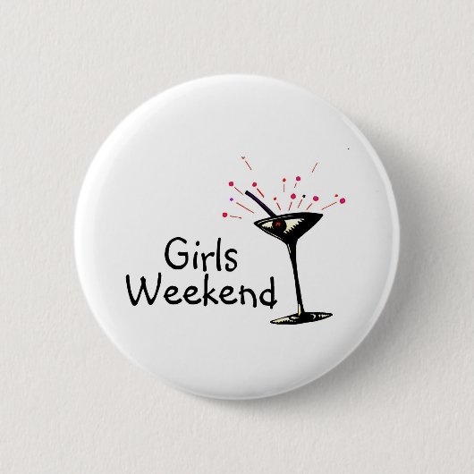Badge Rond 5 Cm Week-end de filles (Devant)