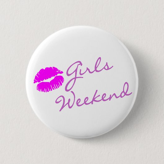 Badge Rond 5 Cm Week-end de filles (Devant)