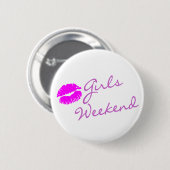 Badge Rond 5 Cm Week-end de filles (Devant & derrière)