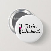 Badge Rond 5 Cm Week-end de filles (Devant & derrière)