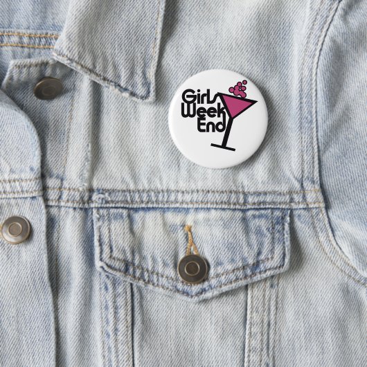 Badge Rond 5 Cm Week-end filles (En situation)