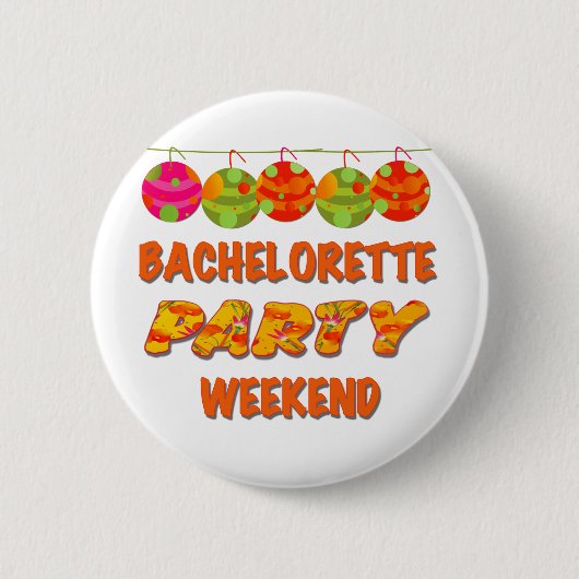 Badge Rond 5 Cm Week-end tropical de partie de Bachelorette (Devant)