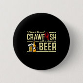 Badge Rond 5 Cm Weekend Forecast Crawfish Beer Funny Crayfish Dad  (Devant)