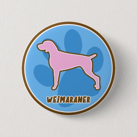 Badge Rond 5 Cm Weimaraner à la mode (Devant)