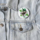 Badge Rond 5 Cm Weimaraner de la Saint Patrick (En situation)