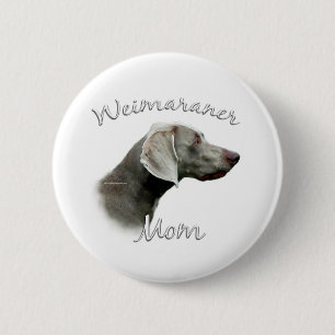 Badge Rond 5 Cm Weimaraner Maman 2