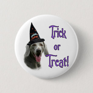 Badge Rond 5 Cm Weimaraner Trick