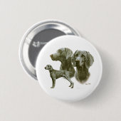 Badge Rond 5 Cm Weimeraner (Devant & derrière)