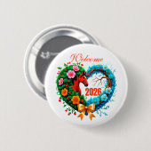 Badge Rond 5 Cm Welcome 2026 (Devant & derrière)