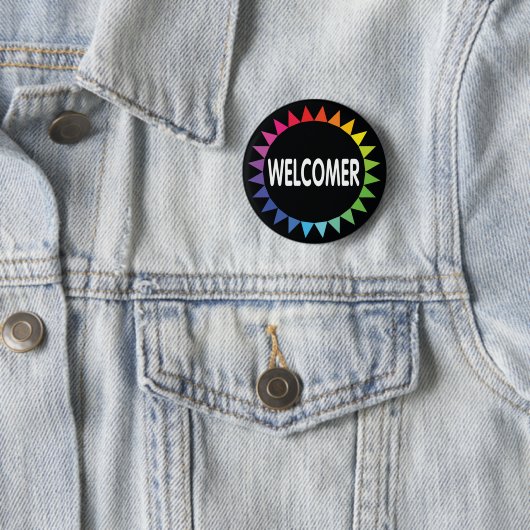 Badge Rond 5 Cm Welcomer (En situation)
