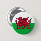 Badge Rond 5 Cm Welsh Dragon (Devant & derrière)