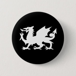 Badge Rond 5 Cm Welsh Dragon