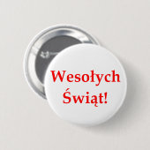 Badge Rond 5 Cm Wesolych Swiat (Devant & derrière)
