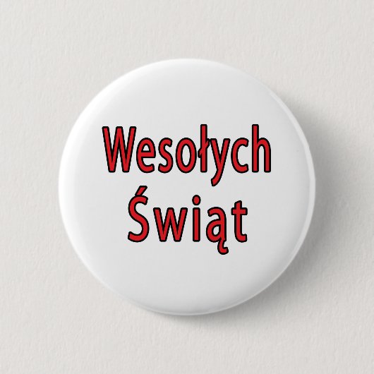 Badge Rond 5 Cm Wesolych Swiat (Devant)
