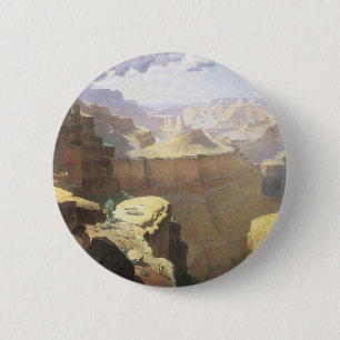 Badge Rond 5 Cm West Art d'Amérique vintage, Grand Canyon par Leig