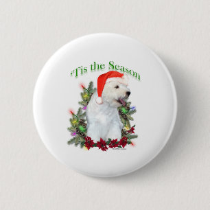 Badge Rond 5 Cm West Highland White Terrier "Tis