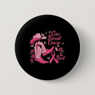Badge Rond 5 Cm Western Cowgirl Donner Le Cancer Du Sein L'Acteur 