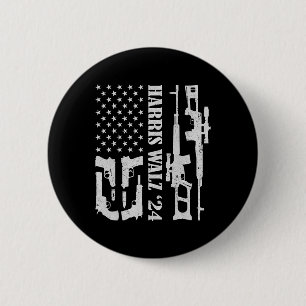 Badge Rond 5 Cm Wheimer 24 American Flag Guns Propriétaire Madame 