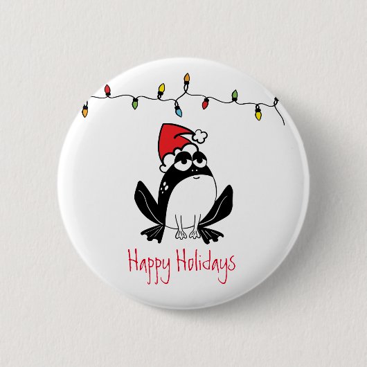Badge Rond 5 Cm Whimsical Christmas Frog (Devant)