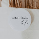 Badge Rond 5 Cm Whimsical Gender Neutral Grandma To Be<br><div class="desc">Introducing our whimsical gender-neutral grandma-to-be button—perfect for any season, whether it's fall, winter, spring, or summer! This button has a boho-chic vibe with modern, elegant calligraphy and a minimalist black-and-white design. It's pretty and unique, with a touch of vintage shabby chic, making it perfect for both boys and girls. Plus,...</div>