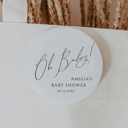 Badge Rond 5 Cm Whimsical Genre Neutre Oh Baby