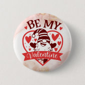 Badge Rond 5 Cm Whimsical Love : Be My Valentine Button (Devant)