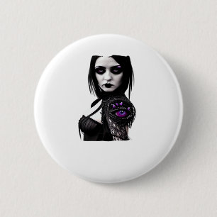 Badge Rond 5 Cm Whimsigoth Classic Design Pour Halloween