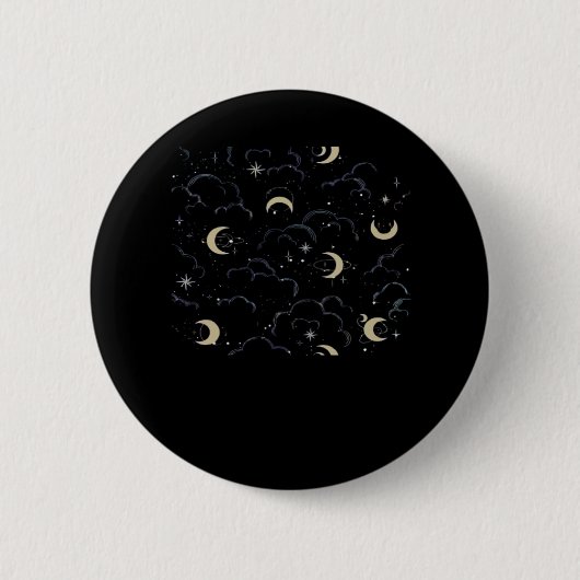 Badge Rond 5 Cm Whimsigoth Nuages Sun Moon Witchy (Devant)