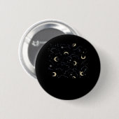 Badge Rond 5 Cm Whimsigoth Nuages Sun Moon Witchy (Devant & derrière)