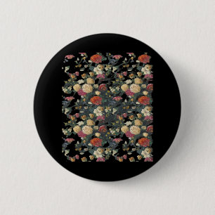 Badge Rond 5 Cm Whimsigoth Old Victorian Floral Oil Peinture Class