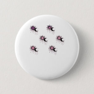 Badge Rond 5 Cm Whimsigoth Sun Moon Witchy