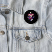 Badge Rond 5 Cm Whimsigothique Champignons Classique (En situation)