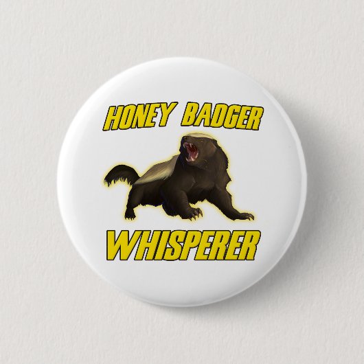 Badge Rond 5 Cm Whisperer de blaireau de miel (Devant)