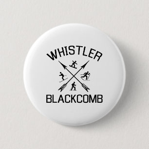 Badge Rond 5 Cm Whistler Blackcomb T Shirt Snowboard Cadeau T Shi