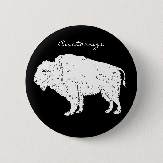 Badge Rond 5 Cm White Buffalo Thunder_cove (Devant)