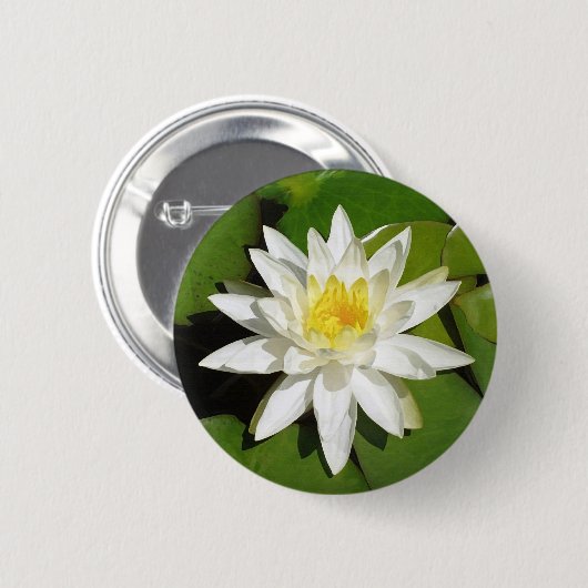 Badge Rond 5 Cm White lotus (Devant & derrière)