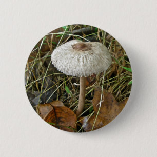 Badge Rond 5 Cm White Parasol Mushroom Coordinating Items