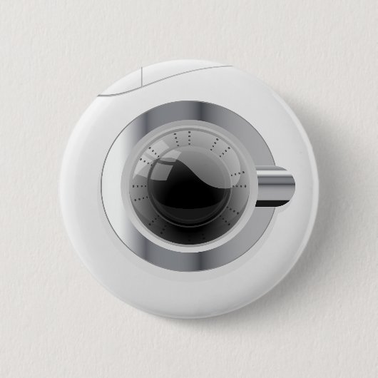 Badge Rond 5 Cm White Washington Machine (Devant)