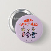 Badge Rond 5 Cm Whos Holding Hands Merry Grinchmas (Devant & derrière)