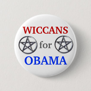 Badge Rond 5 Cm Wiccans pour le bouton d'Obama 2012